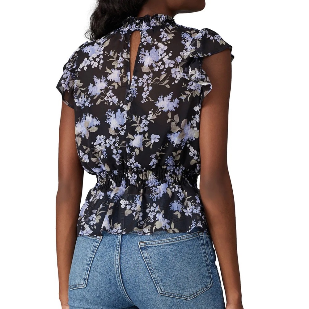Floral Ruffle Sleeve Blouse - Picture 3 of 7